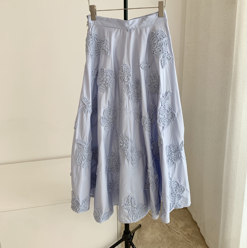 ROTATE BIRGER CHRISTENSEN floral-appliqué maxi skirt - Picture 10 of 12